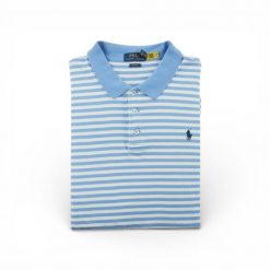 Second life - Koszulka polo z krótkim rękawem mężczyźni - Jak nowy. Niebieskie koszulki polo męskie Ralph Lauren, m, bez wzorów, bez ramiączek. Za 126.86 zł.