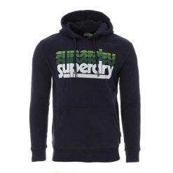 Bluza z kapturem Superdry Stacked. Niebieskie bluzy z kapturem męskie Superdry., m, z bawełny. Za 381.50 zł.
