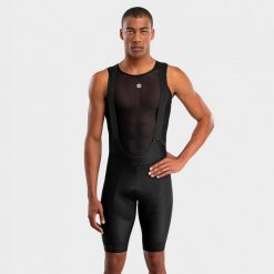 Męskie spodenki rowerowe z szelkami Kolarstwo Siroko SRX Elite. Czarne szorty męskie SIROKO, bez wzorów, z nylonu, sportowe. Za 678.00 zł.