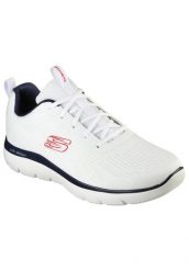 Buty sportowe Sneakersy męskie, Summits-Torre. Białe buty sportowe na co dzień męskie Skechers, z materiału, bez zapięcia, trekkingowe. Za 462.00 zł.
