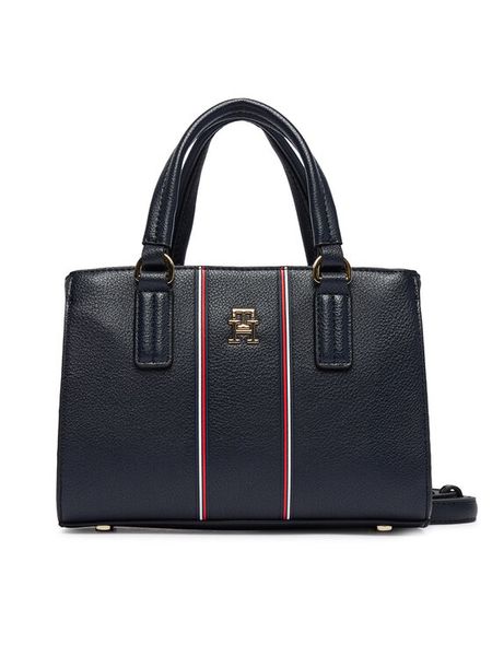 Tommy Hilfiger Torebka Th Daily Mini Tote Corp AW0AW18642 Granatowy. Niebieskie torebki klasyczne damskie Tommy Hilfiger, bez wzorów, ze skóry, bez dodatków. Za 649.99 zł.