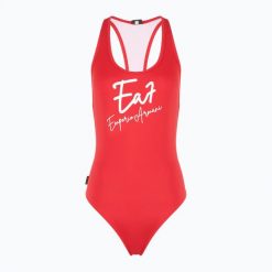 Strój kąpielowy jednoczęściowy damski EA7 Emporio Armani Maxi Logo One Piece. Czerwone stroje jednoczęściowe damskie EA7 Emporio Armani, l, bez wzorów. Za 319.99 zł.