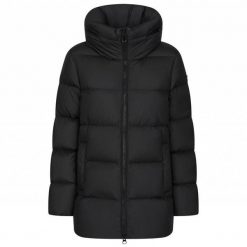 Kurtka GEOX W CAMEI MID JKT Czarny. Czarne kurtki damskie Geox, bez wzorów, z tkaniny, bez kaptura. Za 572.99 zł.