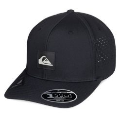 Czapka z daszkiem Quiksilver. Czarne czapki męskie Quiksilver, bez wzorów. Za 129.99 zł.