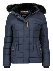 Geographical Norway Kurtka pikowana w kolorze granatowo-czarnym rozmiar: L. Czarne kurtki damskie Geographical Norway, l, bez wzorów, bez kaptura. Za 281.76 zł.