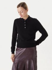 KAOS Sweter RI1KT019 Czarny Regular Fit. Czarne swetry klasyczne damskie KAOS, m, z wełny, bez kołnierzyka. Za 589.99 zł.