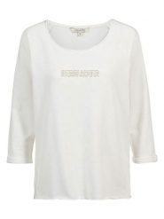 Herrlicher Koszulka "Angelika" w kolorze białym rozmiar: L. Białe bluzki damskie Herrlicher, l, bez wzorów, z bawełny, bez kołnierzyka, bez ramiączek. Za 126.99 zł.