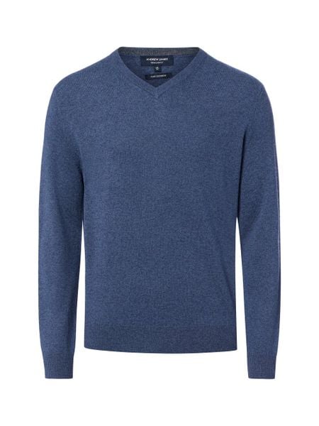 Andrew James sweter z czystego kaszmiru Mężczyźni Kaszmir niebieski, XL. Niebieskie swetry męskie Andrew James, m, bez wzorów, z kaszmiru, bez kołnierzyka. Za 749.95 zł.