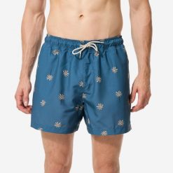 Second Life - Spodenki surfingowe męskie Decathlon 100... - Stan Doskonały. Niebieskie kąpielówki męskie Decathlon, l, bez wzorów, z materiału. Za 38.99 zł.