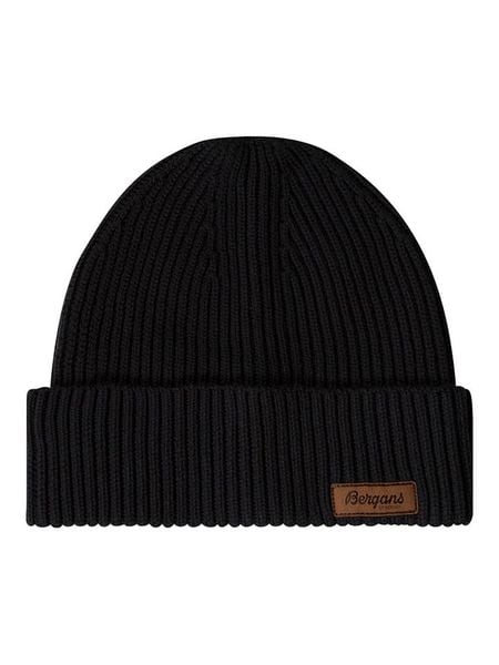 Bergans Czapka beanie w kolorze czarnym rozmiar: onesize. Czarne czapki zimowe damskie Bergans, prążkowane. Za 154.45 zł.