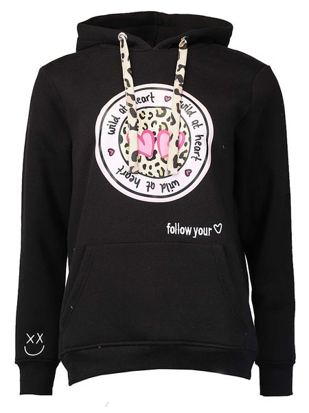 Zwillingsherz Bluza "Kelly" w kolorze czarnym rozmiar: L/XL. Czarne bluzy z kapturem damskie Zwillingsherz, l, z bawełny. Za 219.08 zł.