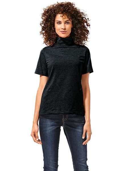 Heine Koszulka w kolorze czarnym rozmiar: 50. Czarne bluzki damskie Heine, bez wzorów, bez kołnierzyka. Za 53.17 zł.