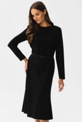 Elegancka sukienka w stylu retro czarna. Czarne sukienki damskie Stylove, m, bez wzorów, eleganckie, bez kołnierzyka, bez ramiączek. Za 309.00 zł.
