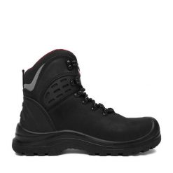 Półbuty Hunter. Czarne półbuty damskie Hunter, bez wzorów, bez obcasa, na płaskiej podeszwie. Za 349.99 zł.