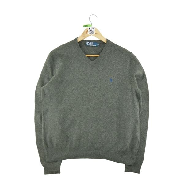 Szary sweter z wełny dla kobiet. Szare golfy damskie Ralph Lauren, bez wzorów, z wełny, bez ramiączek. Za 212.96 zł.