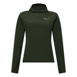 Damska bluza dresowa Salewa Puez Sun. Zielone bluzy z kapturem damskie Salewa, na lato, l, z dresówki. Za 321.99 zł.