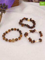 L'Atelier de Gaia Bransoletki (3 szt.) rozmiar: onesize. Brązowe bransoletki damskie L'Atelier de Gaia, z mosiądzu. Za 42.95 zł.