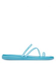Crocs Japonki Miami Frosted Toe Loop 211253 Niebieski. Niebieskie klapki damskie Crocs, bez wzorów, z tworzywa sztucznego, bez obcasa. Za 189.99 zł.