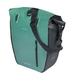 Pojedyncza torba rowerowa Rivo M MIK Hooks, srebrno-zielona. Zielone torebki klasyczne damskie BASIL, bez wzorów, bez dodatków. Za 299.95 zł.