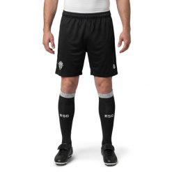 Męskie oficjalne spodenki treningowe Real Sporting de Gijón Siroko RSG Trainin. Czarne szorty męskie SIROKO, z materiału, bez kołnierzyka. Za 119.20 zł.