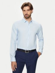 Jack & Jones Koszula Joe 12260426 Błękitny Slim Fit. Niebieskie koszule męskie Jack & Jones, m, bez wzorów, z bawełny, bez kołnierzyka, bez ramiączek. Za 89.99 zł.
