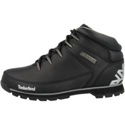 Buty trekkingowe męskie Timberland Euro Sprint. Czarne buty trekkingowe męskie Timberland, na zimę, z materiału, za kostkę, bez zapięcia, do biegania. Za 699.99 zł.