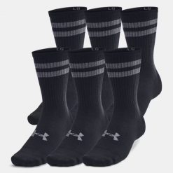 Skarpety sportowe Under Armour Essential Crew 6-PAK. Czarne skarpetki damskie Under Armour, bez wzorów. Za 69.99 zł.