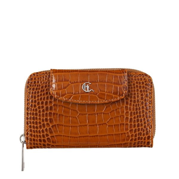 Damski portfel skórzany Canaletto – koniakowy croco z RFID | Elegancja i bezpieczeństwo PD1445s262 RFID. Portfele damskie bez wzorów, ze skóry. Za 180.50 zł.