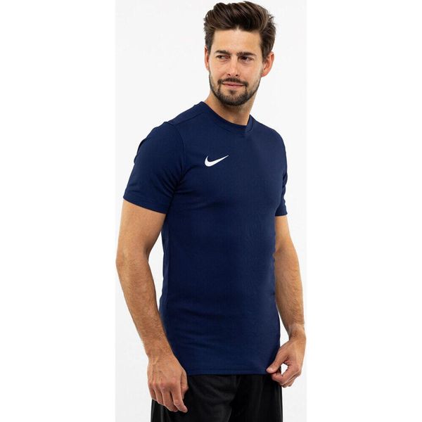 Koszulka sportowa męska Nike Dry Park VII JSY SS. Niebieskie t-shirty sportowe męskie Nike, l, bez ramiączek. Za 71.00 zł.