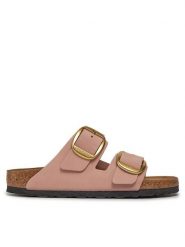 Birkenstock Klapki Arizona 1026583 Różowy. Czerwone klapki damskie Birkenstock, bez wzorów, z nubiku, bez obcasa. Za 629.99 zł.