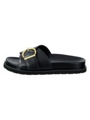 GANT Footwear Skórzane klapki "Mardale" w kolorze czarnym rozmiar: 37. Czarne klapki damskie GANT Footwear, bez wzorów, bez obcasa. Za 222.18 zł.