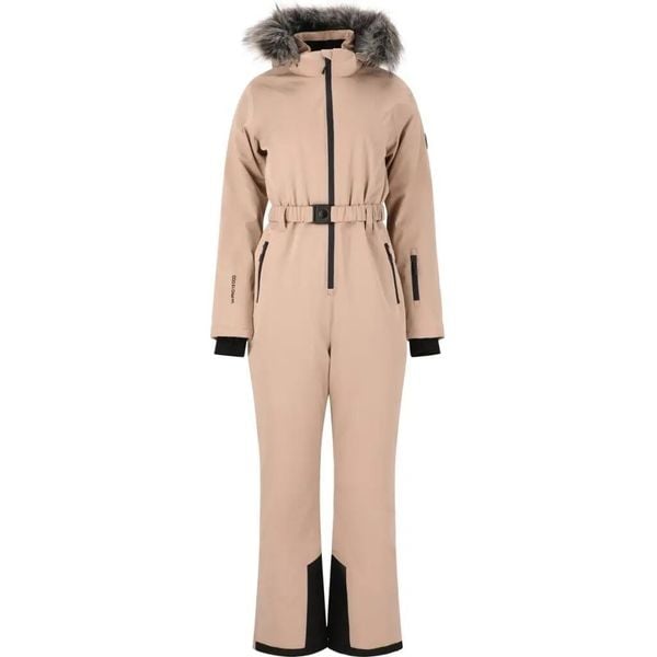 Damski kombinezon narciarski Whistler Courtney. Brązowe kombinezony damskie WHISTLER, bez wzorów, z materiału, eleganckie, bez kołnierzyka, bez ramiączek. Za 502.00 zł.