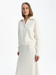BGN Sweter w kolorze kremowym rozmiar: 40. Brązowe swetry klasyczne damskie BGN, bez kołnierzyka. Za 114.17 zł.