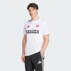 Koszulka Canada Tee. Białe t-shirty sportowe męskie Adidas, bez ramiączek, do piłki nożnej. Za 149.00 zł.
