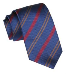 Angelo di Monti - Krawat Męski - Niebieski w Eleganckie Pasy. Niebieskie krawaty i muchy męskie Angelo di Monti, bez wzorów, z tkaniny, eleganckie. Za 45.00 zł.