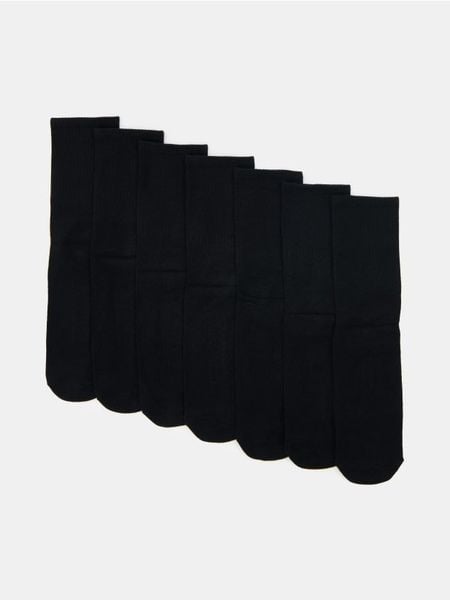 Skarpetki z dniami tygodnia 7 pack - czarny. Czarne skarpetki męskie Sinsay, bez wzorów. Za 22.99 zł.