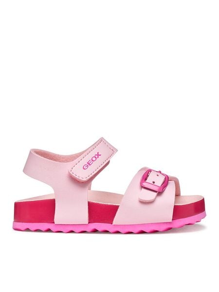 Geox Sandały B Sandal Chalki Girl B652RA 000BC C0808 S Różowy. Czerwone sandały dziewczęce Geox, ze skóry, bez zapięcia. Za 151.99 zł.