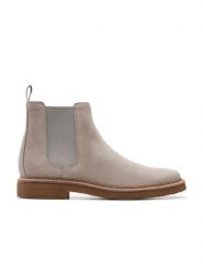 Clarks Skórzane sztyblety "Clarkdale Easy" w kolorze szarym rozmiar: 44,5. Szare sztyblety męskie Clarks, ze skóry, bez zapięcia. Za 147.56 zł.