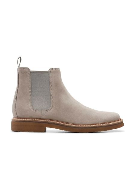 Clarks Skórzane sztyblety "Clarkdale Easy" w kolorze szarym rozmiar: 44,5. Szare sztyblety męskie Clarks, ze skóry, bez zapięcia. Za 147.56 zł.
