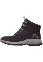 Buty męskie ocieplane Kappa TIBER. Czarne buty trekkingowe męskie Kappa, na zimę, z materiału, przed kolano, bez zapięcia, trekkingowe. Za 328.20 zł.