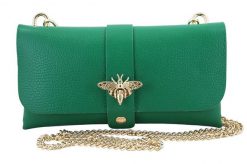 Listonoszka skórzana BARBERINI'S j. zielony 958-47. Zielone shopper bag damskie Barberinis, bez wzorów, ze skóry, bez dodatków. Za 119.99 zł.