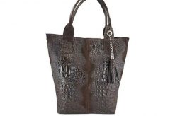 Worek skórzany BARBERINI'S c. brązowy 375/7-11. Brązowe shopper bag damskie Barberinis, bez wzorów, ze skóry, zamszowe, bez dodatków. Za 219.99 zł.