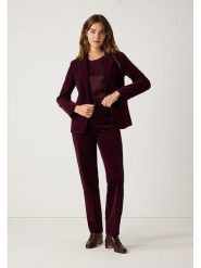 More & More Spodnie w kolorze bordowym rozmiar: 40. Czerwone spodnie materiałowe damskie MORE & MORE, bez wzorów, z materiału, z podwyższonym stanem. Za 282.80 zł.