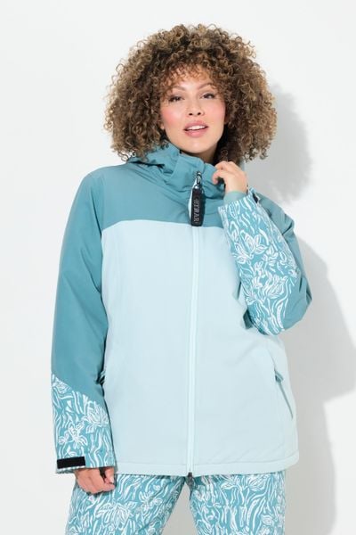Damskie Kurtka funkcyjna HYPRAR wodoodporna osłona przeciwśnieżna kaptur. Zielone kurtki damskie Ulla Popken, plus size, bez wzorów, z elastanu, z kapturem. Za 639.99 zł.