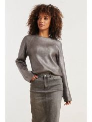 Smashed Lemon Sweter w kolorze srebrnym rozmiar: XL. Szare swetry klasyczne damskie Smashed Lemon, xl, bez kołnierzyka. Za 126.99 zł.