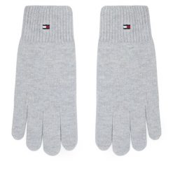 Rękawiczki Damskie Tommy Hilfiger. Szare rękawiczki damskie Tommy Hilfiger, bez wzorów, z dzianiny. Za 169.99 zł.