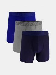 Bokserki męskie 3-pak Under Armourperf Tech Mesh 6in Mix Mix. Niebieskie bokserki męskie Under Armour, bez wzorów, z materiału. Za 159.99 zł.