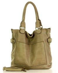 Torebka damska beżowa MARCO MAZZINI v7o. Brązowe shopper bag damskie MARCO MAZZINI, bez wzorów, ze skóry. Za 489.25 zł.
