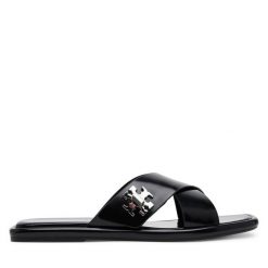 Klapki Tory Burch. Czarne klapki damskie Tory Burch, bez wzorów, bez obcasa. Za 1,619.00 zł.