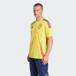 Koszulka Belgium 25 (Women's Team) Away. Żółte t-shirty sportowe męskie Adidas, s, z materiału, bez ramiączek, do piłki nożnej. Za 449.00 zł.